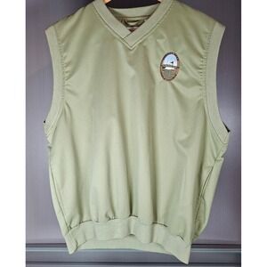 Vintage Palmland Club Forest Park Golf Course Golf Vest Mens L Green